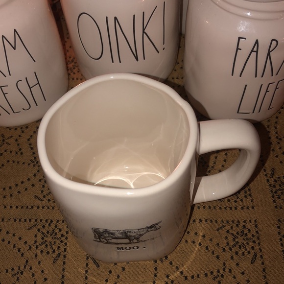Rae Dunn MOO Mug (Lighter Cow) - Picture 2 of 7